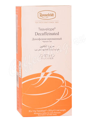 Чай Ronnefeldt Decaffeinated / Декофеинизированный чёрный чай в пакетиках 25 шт.х 1,5 гр Чай Ronnefeldt Decaffeinated / Декофеинизированный чёрный чай в пакетиках 25 шт.х 1,5 гр