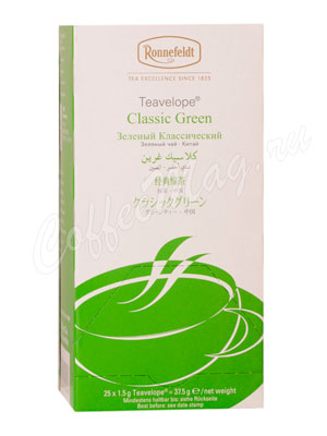 Чай Ronnefeldt Classic Green BIO / Классический Зеленый в пакетиках 25 шт.х 1,5гр Чай Ronnefeldt Classic Green BIO / Классический Зеленый в пакетиках 25 шт.х 1,5гр