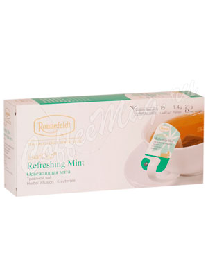 Чай Ronnefeldt Refreshing Mint / Освежающая Мята в саше на чашку (Leaf Cup)