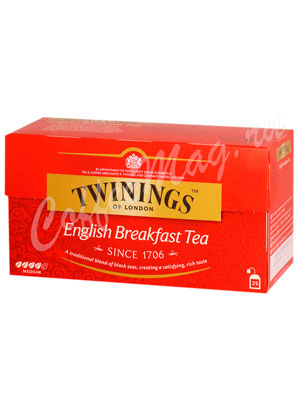 Чай Twinings English Breakfast Tea Английский завтрак 25 пак