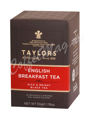 Чай Taylors of Harrogate пакетированный English Breakfast Английский завтрак 20 пак