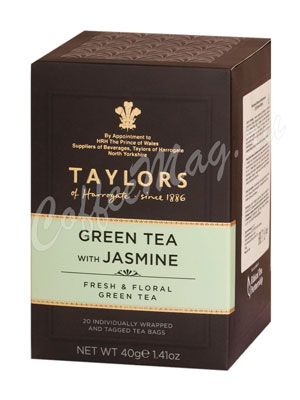 Чай Taylors of Harrogate пакетированный Green Jasmine Зеленый чай с цветками жасмина 20 пак