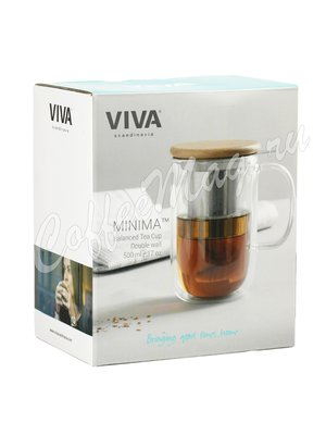 VIVA MINIMA Термокружка с ситечком 0,5 л (V75300) Прозрачное стекло