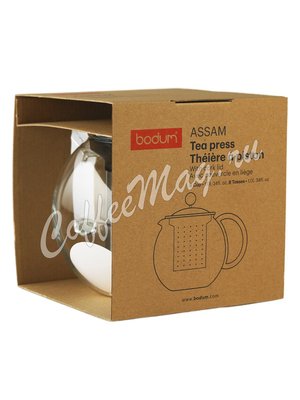 Чайник стеклянный Bodum Assam с фильтром и пробковой крышкой 1 л (1801-109S)