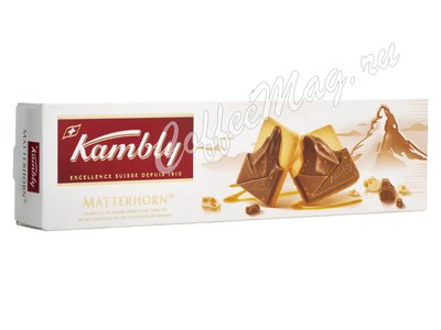 Kambly Matterhorn Печенье с шоколадно-сливочной начинкой и нугой в шоколаде 100г