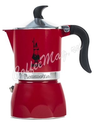 Гейзерная кофеварка Bialetti Fiametta Red 3 порции 120 мл (7073)