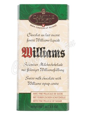 Camille Bloch Молочный шоколад с грушевой водкой Williams, плитка 100г