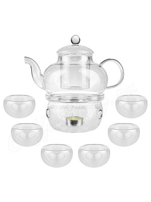 Чайный набор на 6 персон, чайник 800 мл+6 чашек (250-115)