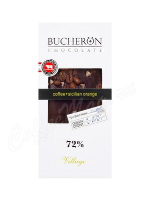 Bucheron Шоколад горький с кофе и апельсином, плитка 100г 