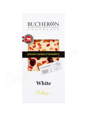 Bucheron Шоколад белый с миндалем, клюквой и клубникой, плитка 100г