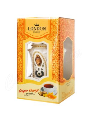 Чай Lоndon Tea Club черный Имбирь-апельсин 100 г в фарфоровой чайнице