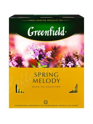 Чай Greenfield Spring Melody черный 100 пак. картонная упаковка