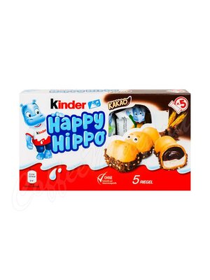 Kinder Happy Hippo Cacao Батончики 20,3г х 5шт 