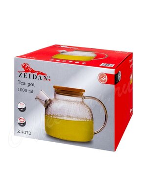 Чайник Zeidan стекло 1 мл бамбук (Z-4372)