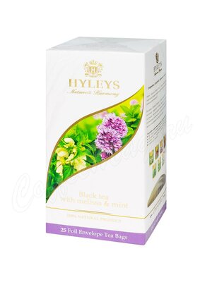 Чай Hyleys Гармония Природы Черный с мелиссой и мятой в пакетиках 25 шт х 1,5 г