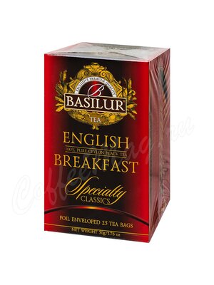 Basilur Избранная классика Английский завтрак 25 пак (конверт)