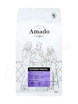 Кофе Amado в зернах Марагоджип Никарагуа 500г
