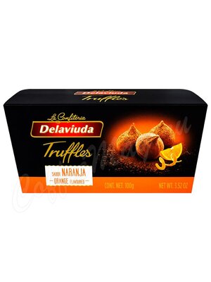 Delaviuda Шоколадные конфеты трюфели с апельсином 100г