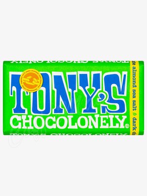 Tonys Темный шоколад с миндалем и морской солью 180 г (зеленый)