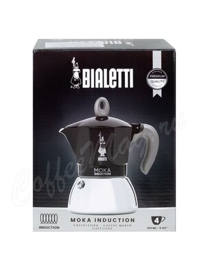 Гейзерная кофеварка Bialetti Moka Induction черная на 4 порции