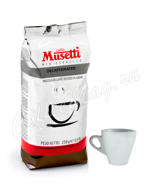 Кофе Musetti в зернах Decaffeinato 250 г