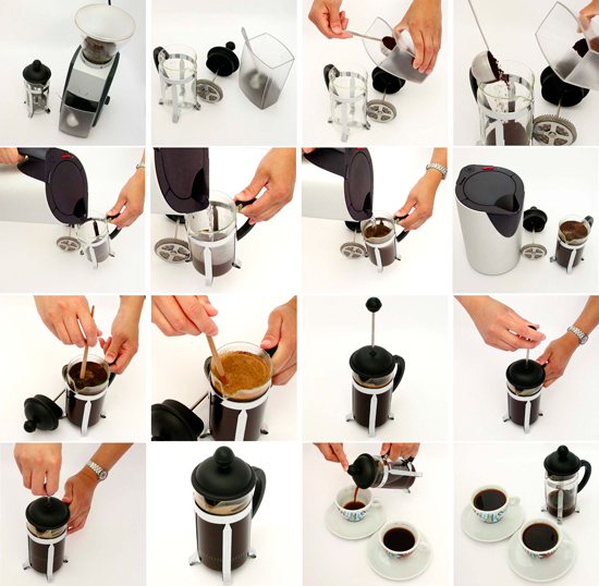 Способ приготовления кофе во френч-прессе