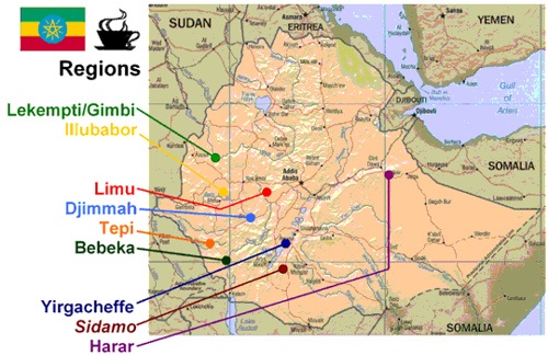 Кофейные регионы Эфиопии