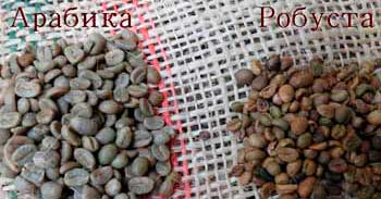 Кофе в зернах, Арабика + Робуста