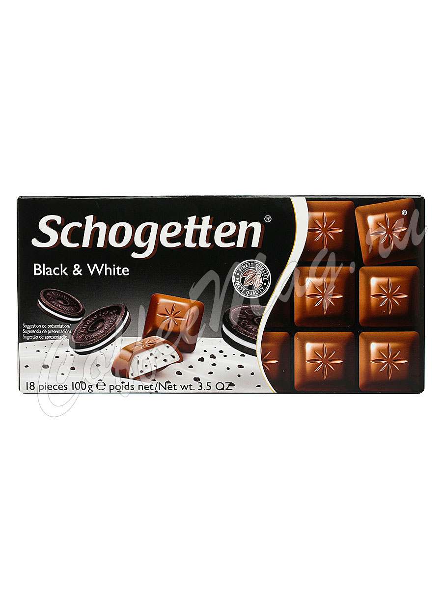 ШОК плитка Schogetten Black White 100г