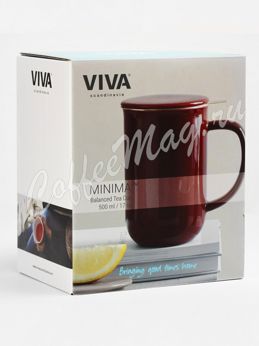 VIVA MINIMA Чайная кружка с ситечком 0,5 л (V77540) Бордовый