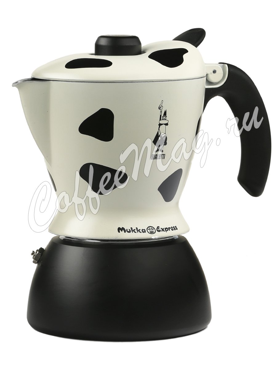Гейзерная кофеварка Bialetti Mukka Express для капучино Пятнистая 2 порции 220 мл Гейзерная кофеварка Bialetti Mukka Express для капучино Пятнистая 2 порции 220 мл