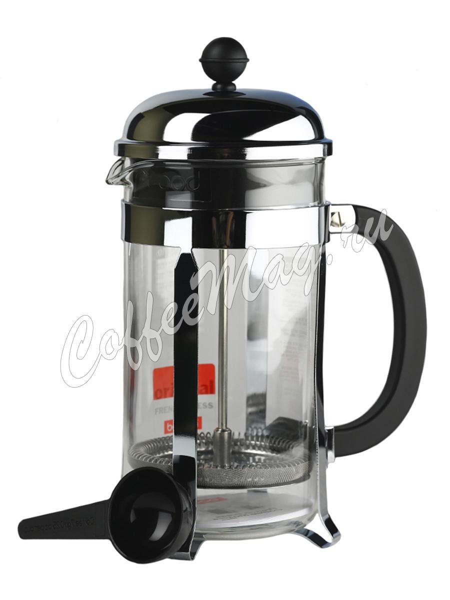 Кофейник с прессом Bodum Chambord хром 1л (1928-16) Кофейник с прессом Bodum Chambord хром 1л (1928-16)