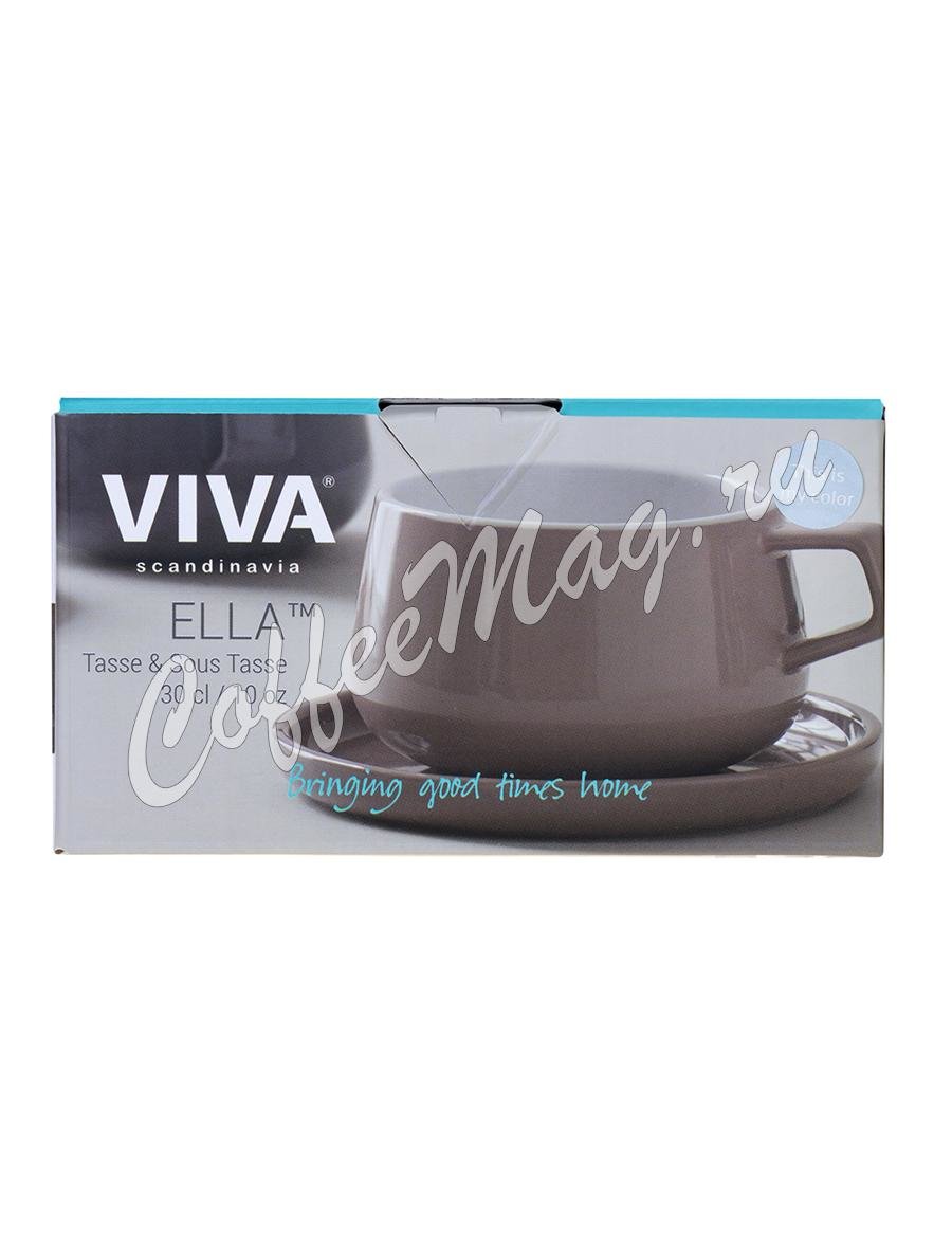 Viva Ella Чайная чашка с блюдцем 0,3 л (V79765) темно-зеленый