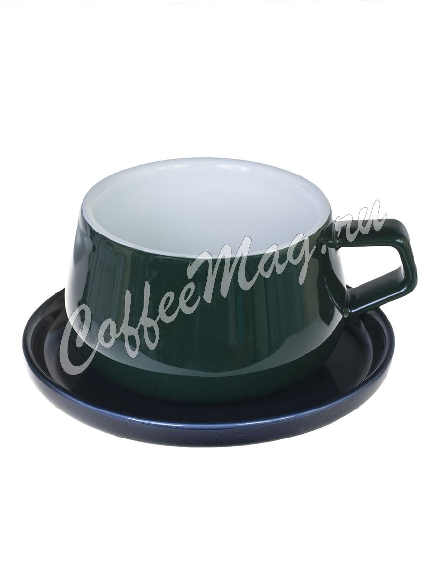 Viva Ella Чайная чашка с блюдцем 0,3 л (V79765) темно-зеленый