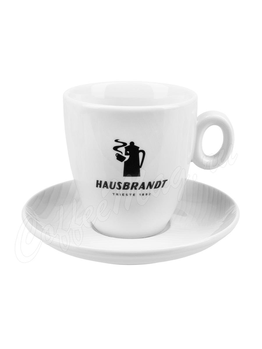 Чашка Hausbrandt латте (Черная надпись)