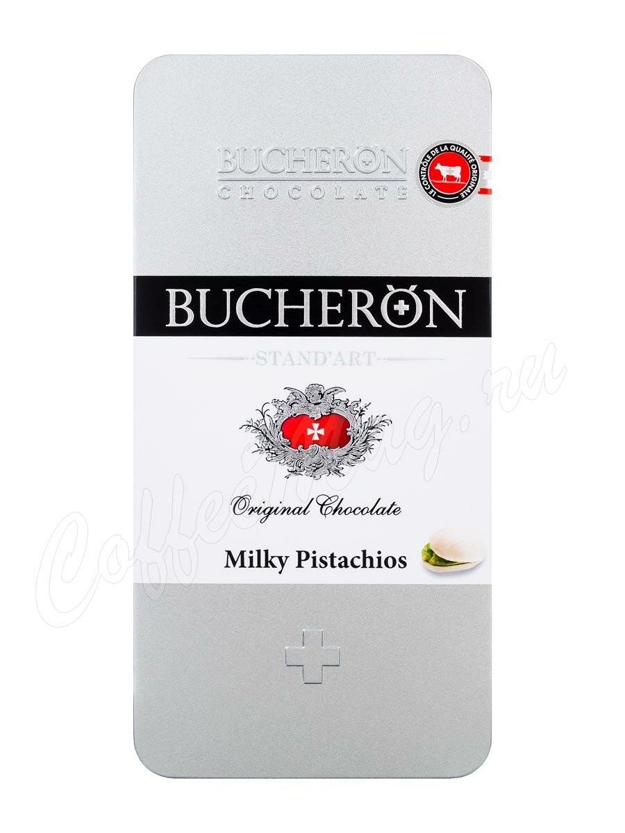 Bucheron Шоколад молочный с фисташками, плитка 100г ж.б. Bucheron Шоколад молочный с фисташками, плитка 100г ж.б.