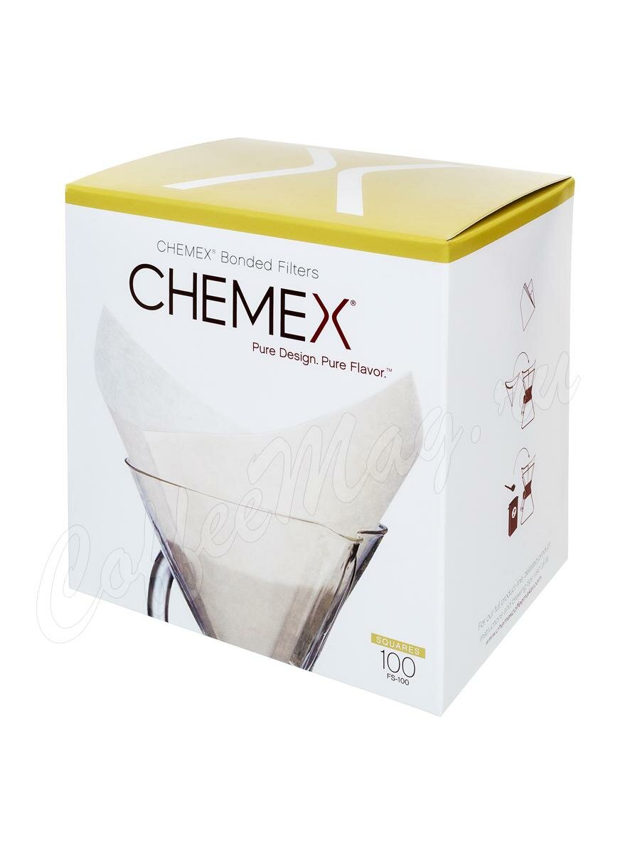 Chemex Фильтры бумажные квадратные для кемекса 100шт Chemex Фильтры бумажные квадратные для кемекса 100шт