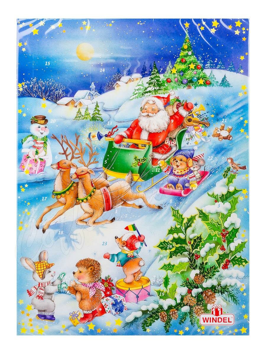 Windel Advent Рождественский календарь Молочный шоколад 75 г Windel Advent Рождественский календарь Молочный шоколад 75 г