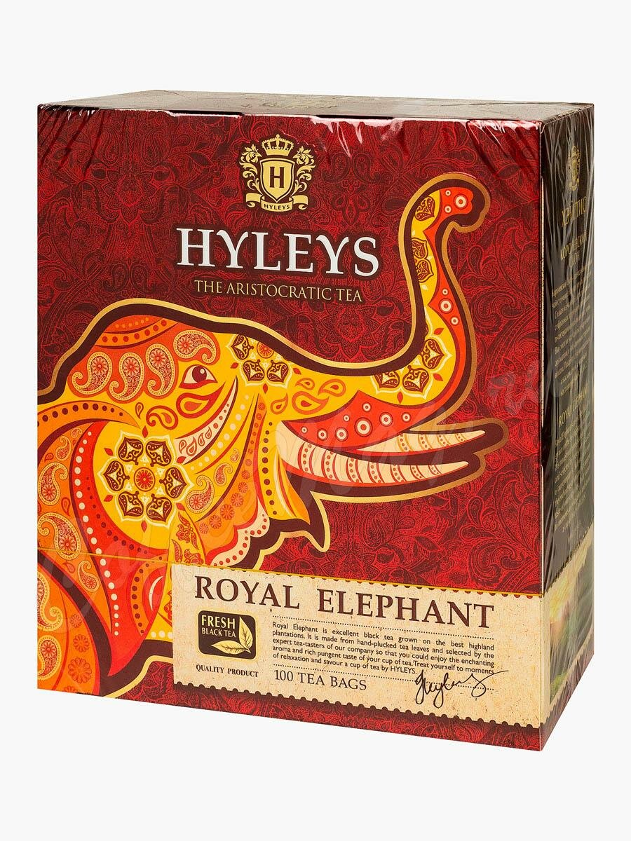 Чай Hyleys Королевский слон черный в пакетиках 100 шт х 2 г Чай Hyleys Королевский слон черный в пакетиках 100 шт х 2 г
