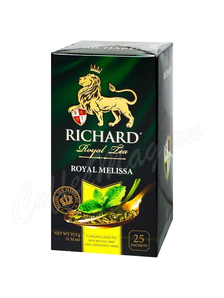 Чай Richard Royal Melissa зеленый в пакетиках 25 шт Чай Richard Royal Melissa зеленый в пакетиках 25 шт