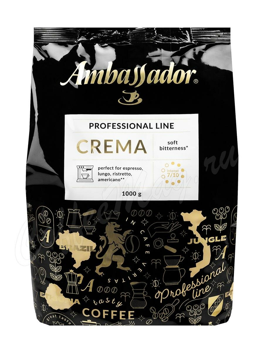 Кофе Ambassador Crema Profesional Line в зернах 1 кг Кофе Ambassador Crema Profesional Line в зернах 1 кг