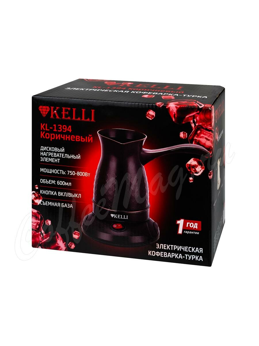 Турка электрическая Kelli KL-1394 (коричневая)