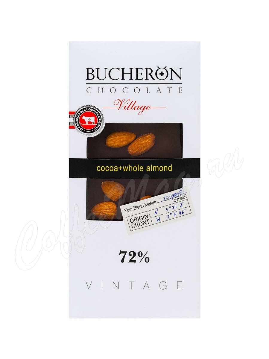 Bucheron Village Горький шоколад 72% с миндалем, плитка 100г Bucheron Village Горький шоколад 72% с миндалем, плитка 100г