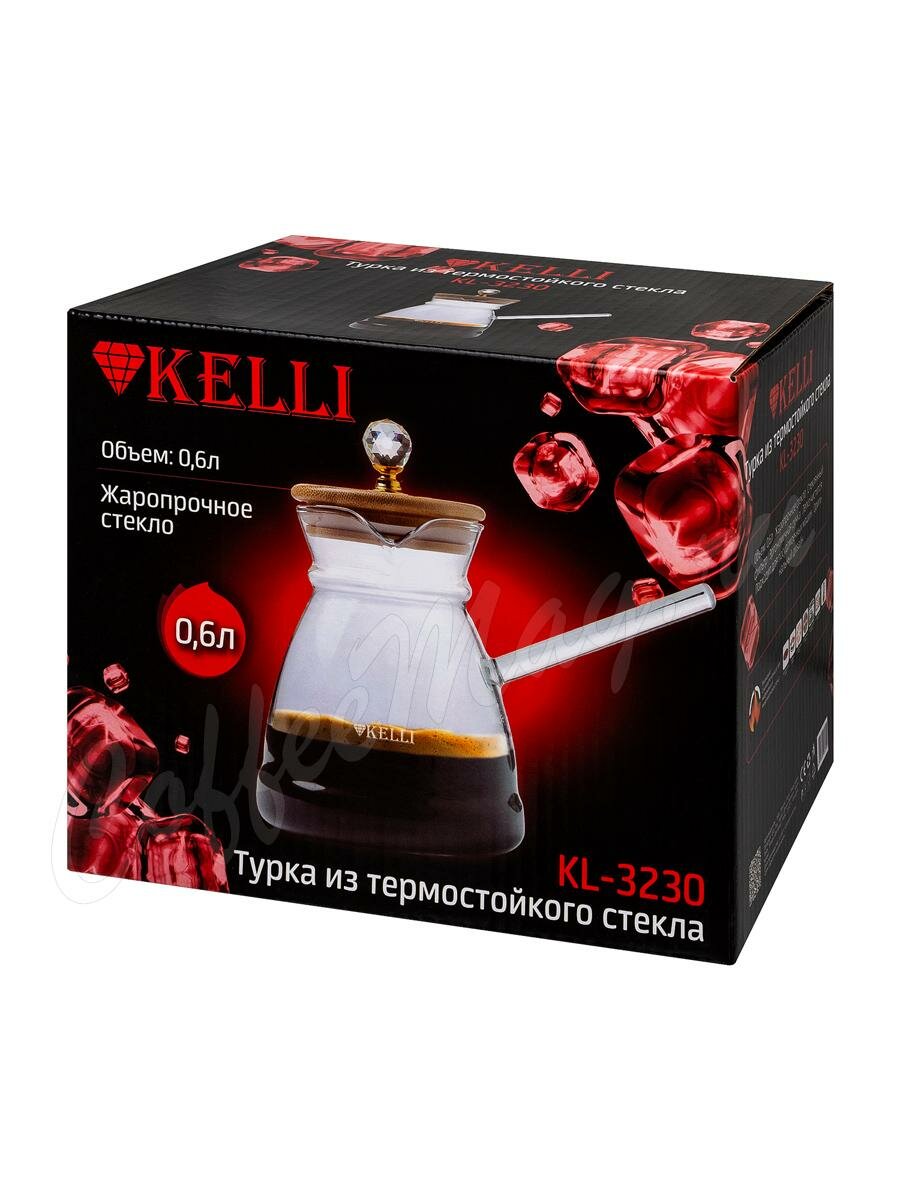 Турка Kelli стеклянная 0.6 (KL-3230)