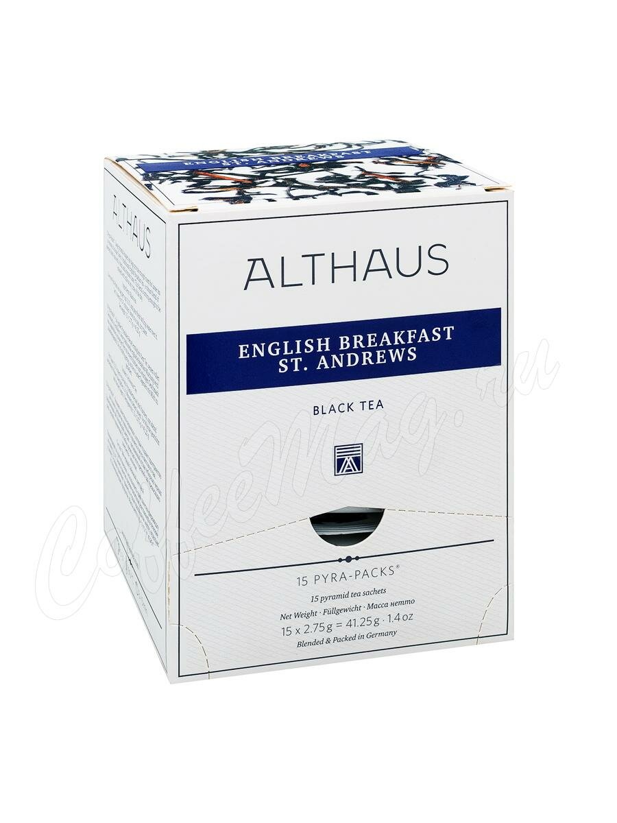 Чай черный Althaus English Breakfast Английский завтрак в пирамидках 15 шт Чай черный Althaus English Breakfast Английский завтрак в пирамидках 15 шт