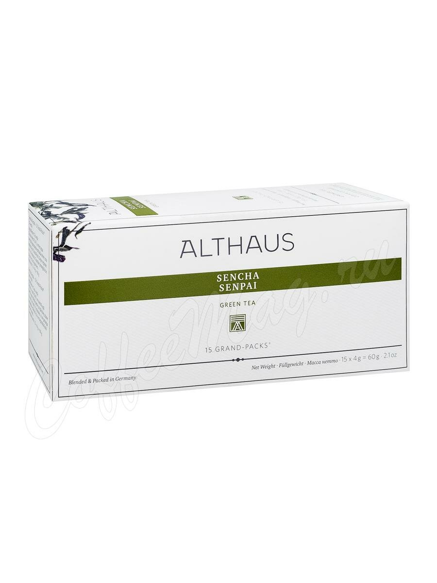 Чай зеленый Althaus Sencha Senpai Сенча Сенпай 15 пакетиков для чайника Чай зеленый Althaus Sencha Senpai Сенча Сенпай 15 пакетиков для чайника
