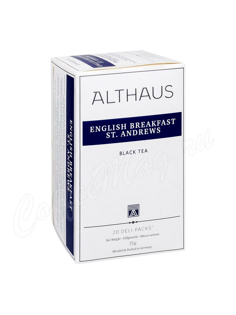 Чай черный Althaus English Breakfast Английский завтрак в пакетиках 20 шт Чай черный Althaus English Breakfast Английский завтрак в пакетиках 20 шт
