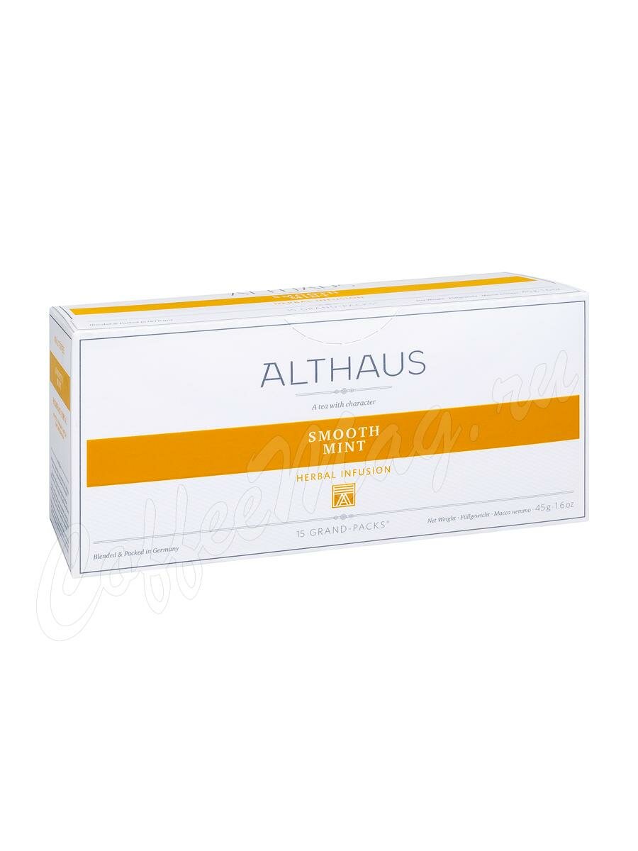 Чай травяной Althaus Smooth Mint Нежная Мята 15 пакетиков для чайника Чай травяной Althaus Smooth Mint Нежная Мята 15 пакетиков для чайника