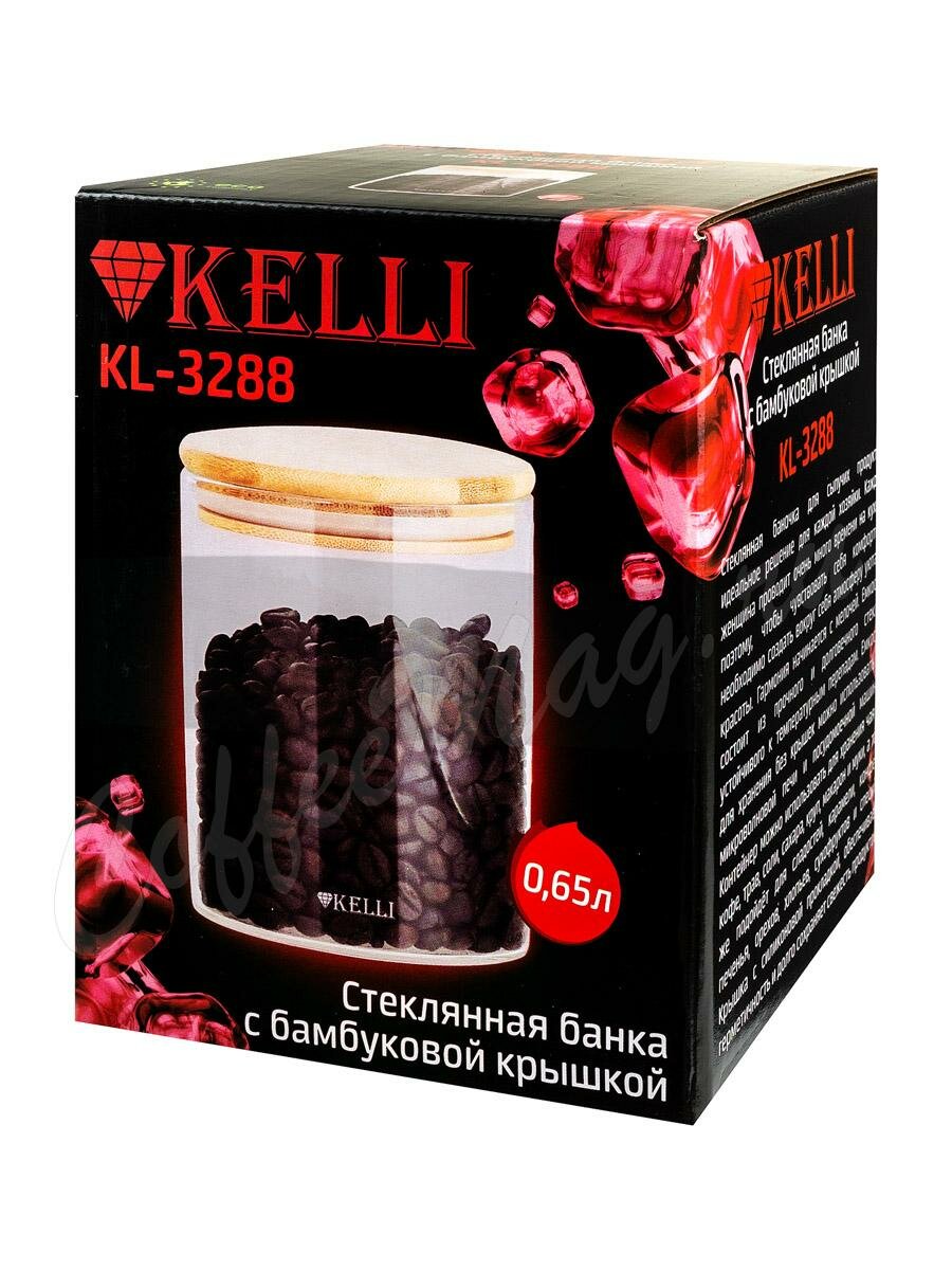 Kelli KL-3288 Стеклянная банка для сыпучих продуктов 650 мл