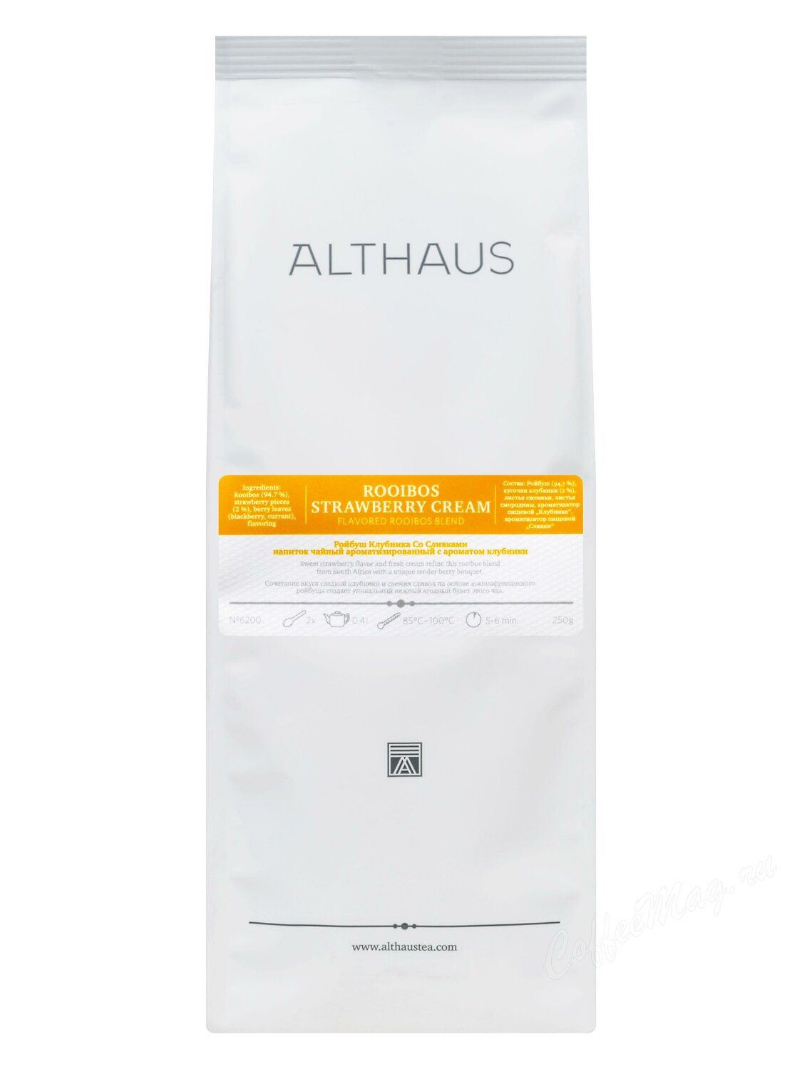 Чай Althaus листовой Rooibush Strawberry Cream Ройбуш Клубника со сливками травяной 250г Чай Althaus листовой Rooibush Strawberry Cream Ройбуш Клубника со сливками травяной 250г